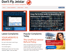 Tablet Screenshot of dontflyjetstar.com